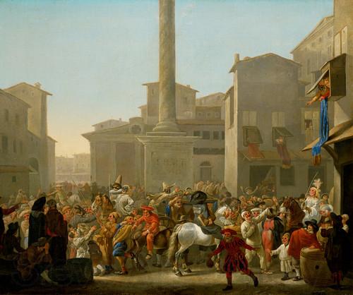 Johannes Lingelbach Carneval in Rom Spain oil painting art